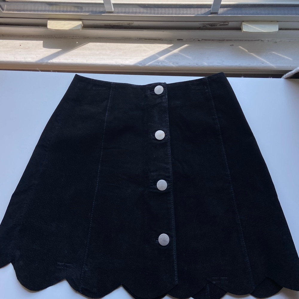 Black velvet skirt